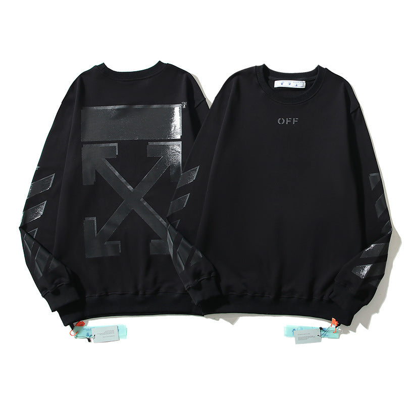 Off-White Black Embossed Arrow Crewneck Sweatshirt