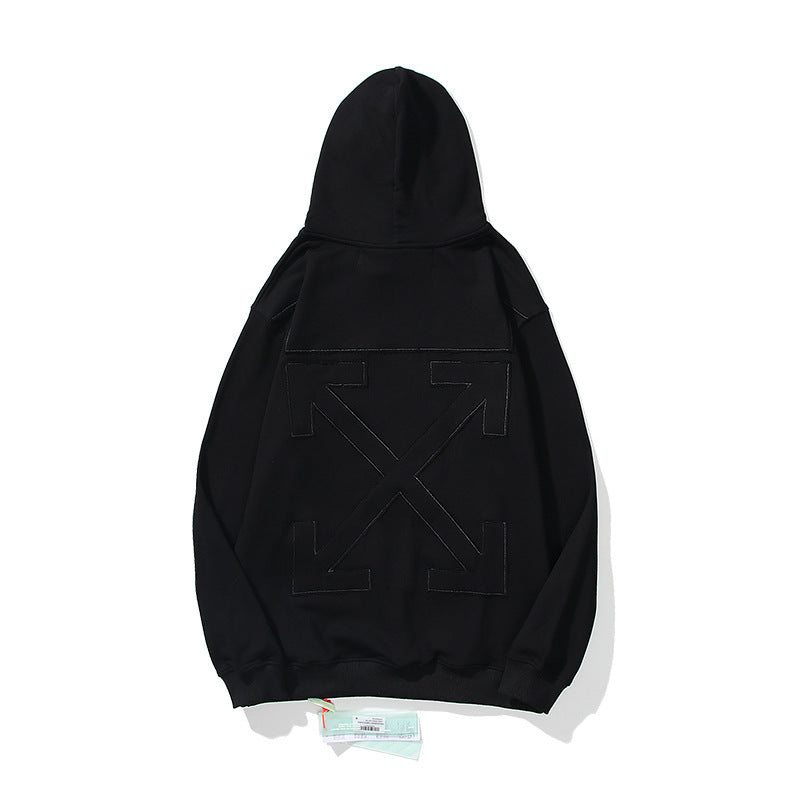 Off-White Black Embossed Tone Arrow Hoodie